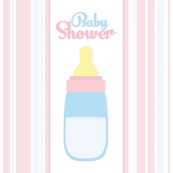 Bebê mamadeira ícone acessório leite — Vetor de Stock