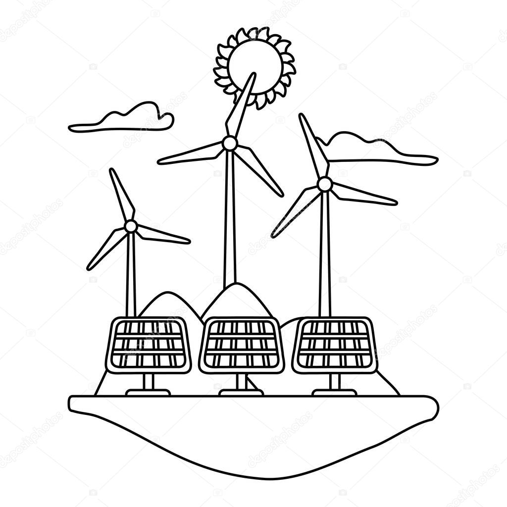 Isolated eco wind mill and solar panel design