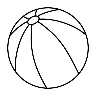 İzole çizgili ve yaz topu tasarım vektör illüstrasyon