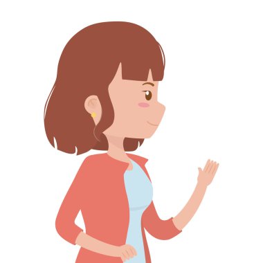 kadın karikatür tasarım vektör