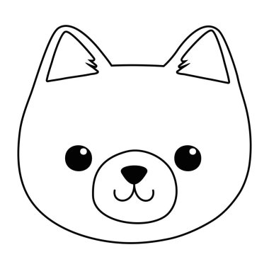 İzole kedi karikatür tasarım