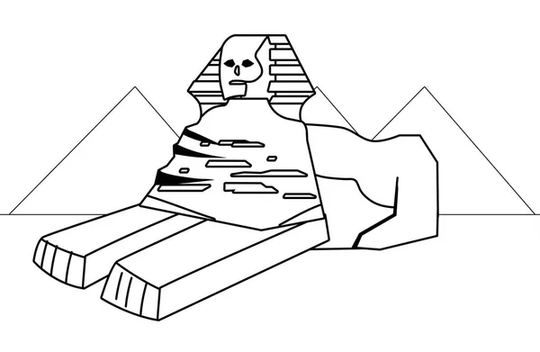 La Esfinge del diseño de Giza — Vector de stock