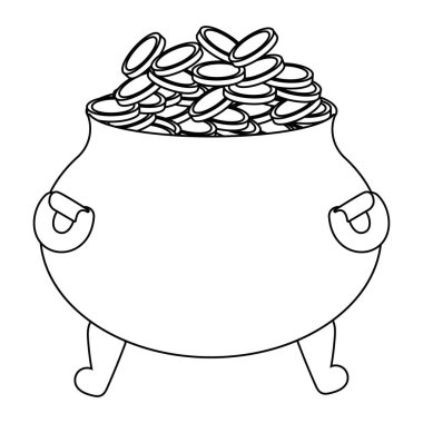 İzole Ortaçağ pot tasarım vektör illüstrasyon