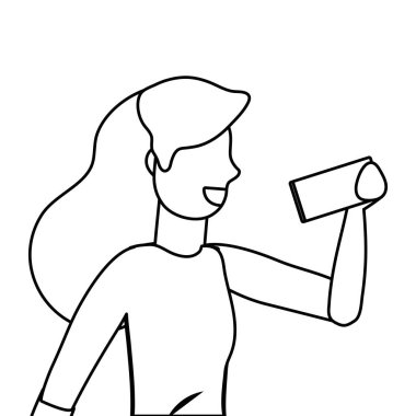 İzole kadın tasarım vektör illüstrasyon