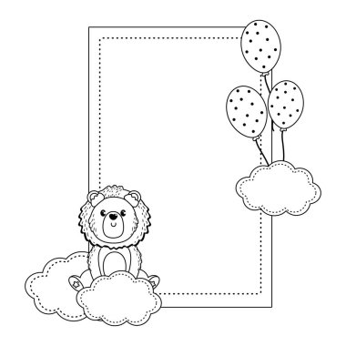 Aslan karikatür tasarım vektör illüstrasyon