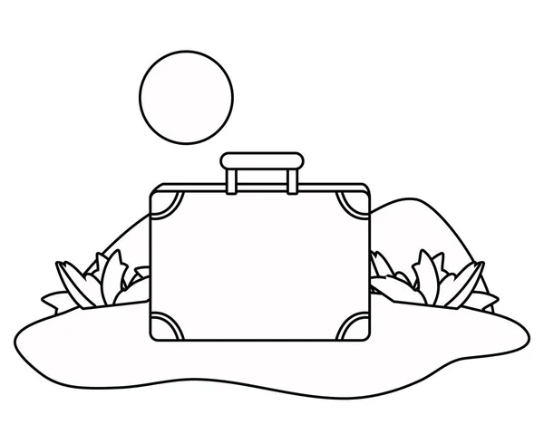 Illustrazione vettoriale della valigia e del design di viaggio — Vettoriale Stock