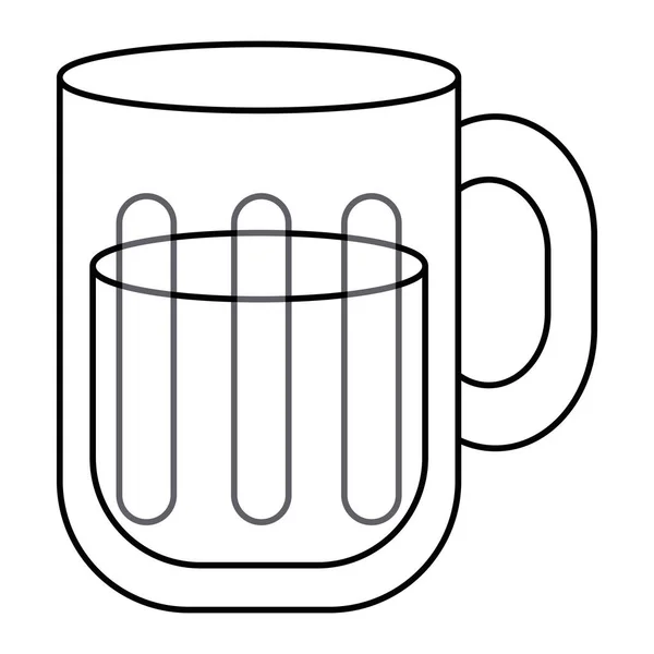 Vaso de cerveza vector ilustrador — Vector de stock