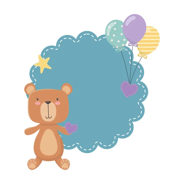 Teddy bear cartoon design vector illustration — Stock Vector