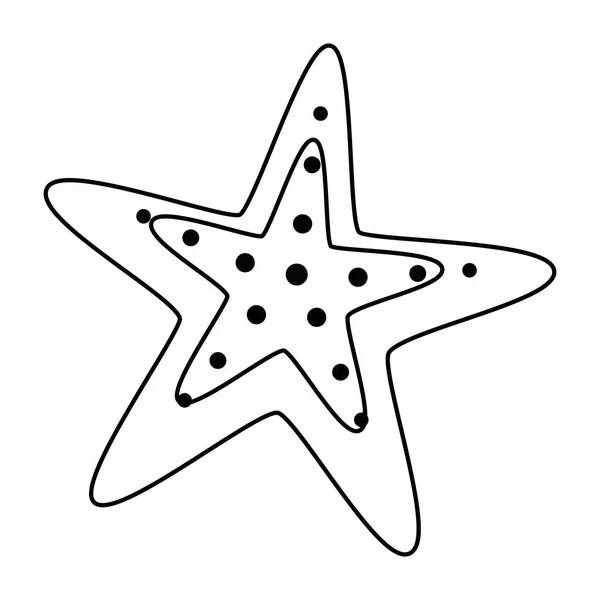 Isolé océan étoile de mer design — Image vectorielle
