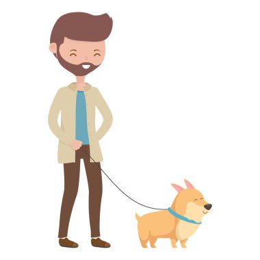 Köpek karikatür tasarımı ile çocuk