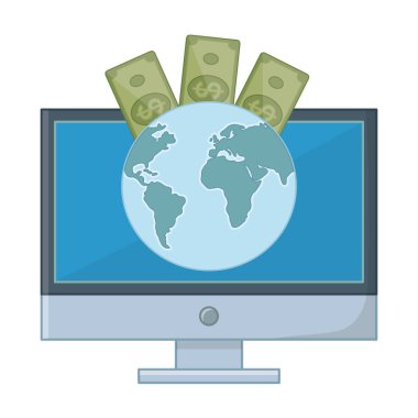 Alışveriş online simge tasarım vektör illüstrasyon