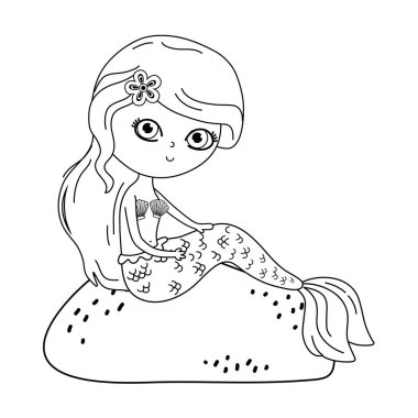 Peri masalı tasarım vektör illüstrasyon Mermaid