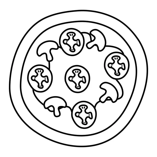 おいしいイタリアン ピザ ファーストフード — ストックベクタ