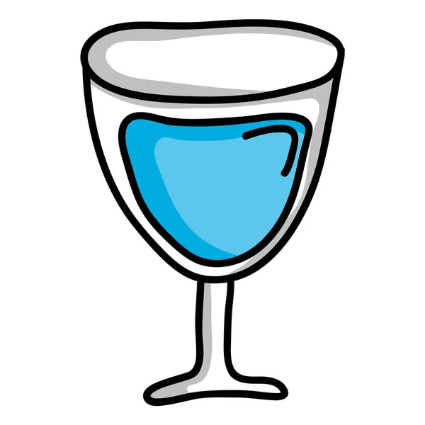 Wine cup glass isolated icon — Stock Vector