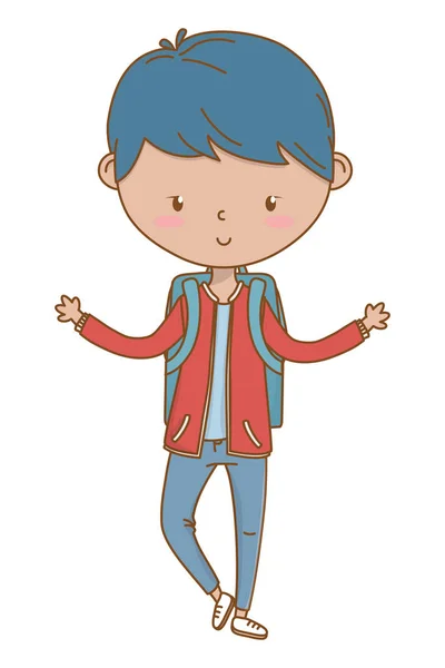 Tonåring pojke tecknad design vektor illustratör — Stock vektor