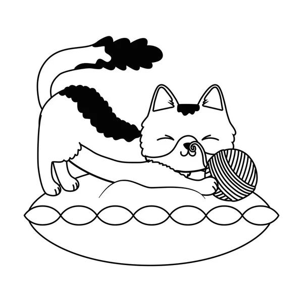 Desenho de desenho animado Cat ilustrador vetorial — Vetor de Stock