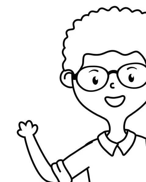 Isolerad tonåring pojke tecknad design — Stock vektor