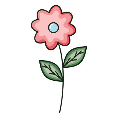 Dekoratif simgesi ile güzel çiçek yaprakları