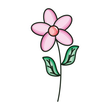 Dekoratif simgesi ile güzel çiçek yaprakları