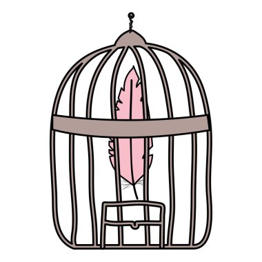 tüy ile kafes kuş hapishane