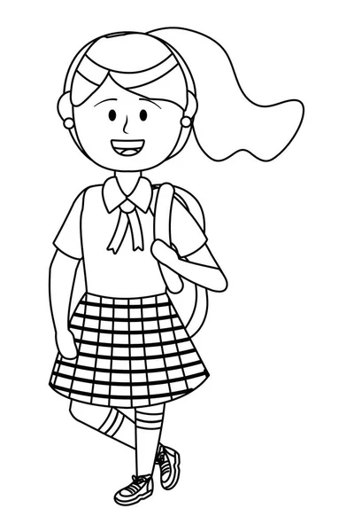 Девочка-векторный иллюстратор школьного дизайна — стоковый вектор