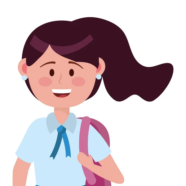 Κορίτσι του σχολικού σχεδιασμού — Διανυσματικό Αρχείο