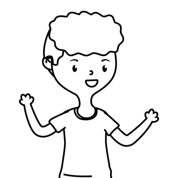 青少年男孩卡通设计矢量插画家 — 图库矢量图片