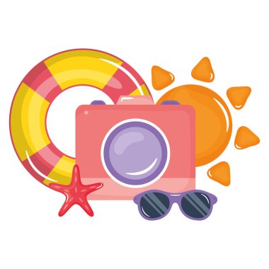 güneş gözlüğü ve float ile kamera fotoğraf