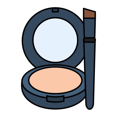 allık ve fırça çizim simgesi makyaj