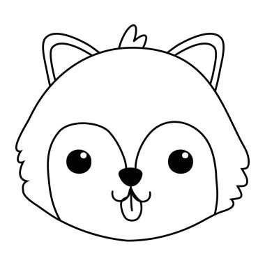 İzole köpek karikatür tasarım