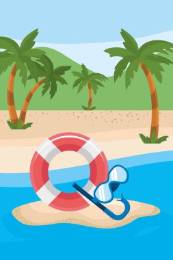 Yaz sezonu tasarım palmiye ağacı