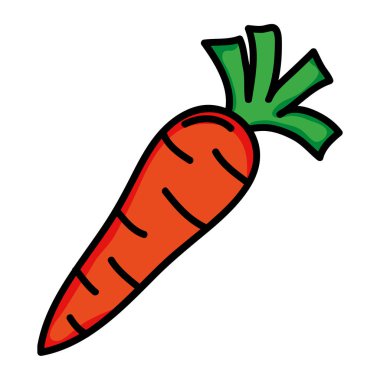 taze havuç sebze izole edilmiş ikon