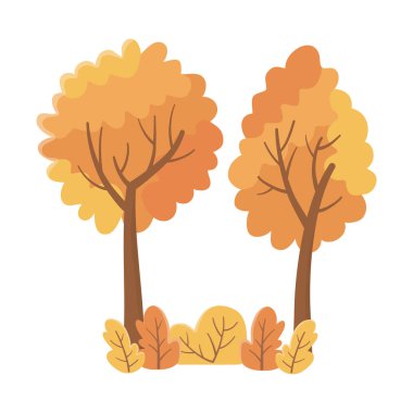 İzole soyut ve sezon ağacı tasarımı