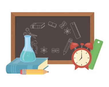 Okul tasarım izole yazı tahtası