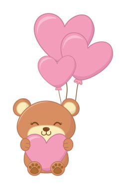 oyuncak ayı bir kalp sarılma