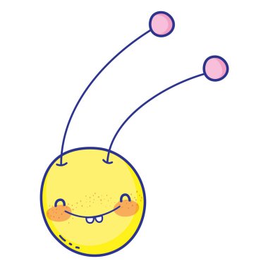 İzole karikatür kelebek tasarlamak vektör çizim