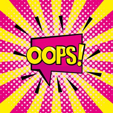 Oops pop sanat mesajı ile kare