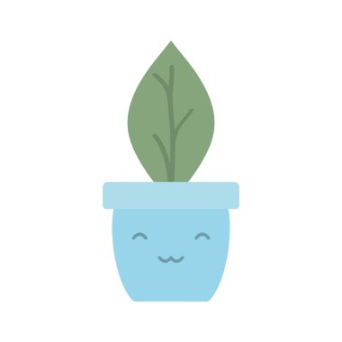 Seramik pot Kawaii karakter ev bitki