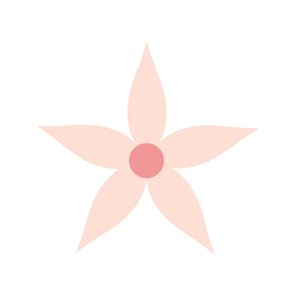 Cute flower garden plant decorative icon — Stock Vector
