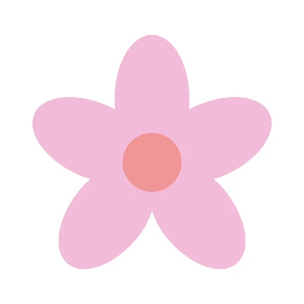 Cute flower garden plant decorative icon — Stock Vector