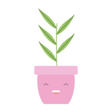 Seramik pot Kawaii karakter ev bitki