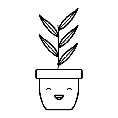 Seramik pot Kawaii karakter ev bitki