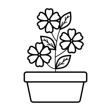 kare seramik pot dekorasyon çiçekler ve Leafs Bahçe