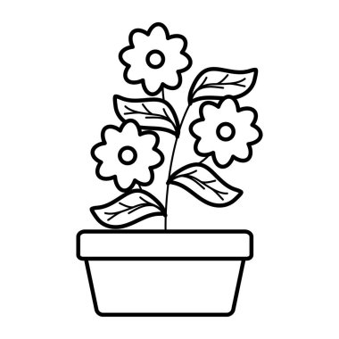 kare seramik pot dekorasyon çiçekler ve Leafs Bahçe