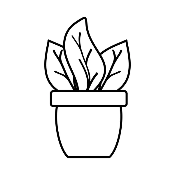 Planta de casa en maceta de cerámica — Vector de stock