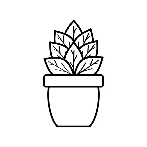 Planta de casa en maceta de cerámica — Vector de stock