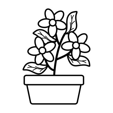 kare seramik pot dekorasyon çiçekler ve Leafs Bahçe