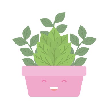 kare seramik pot Kawaii karakter ev bitki