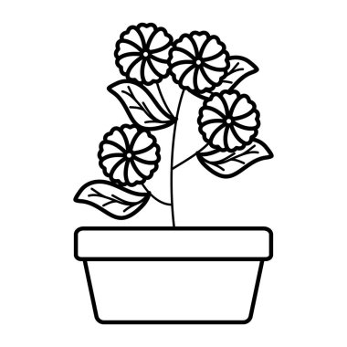 kare seramik pot dekorasyon çiçekler ve Leafs Bahçe