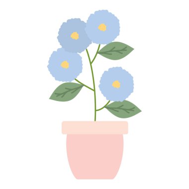 Çiçek Bahçe ve seramik pot dekorasyon Leafs